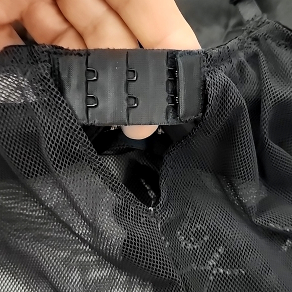 Victoria's Secret Women's Black Babydoll Lingerie Floral Lace Underwire Size 34B - Picture 10 of 14